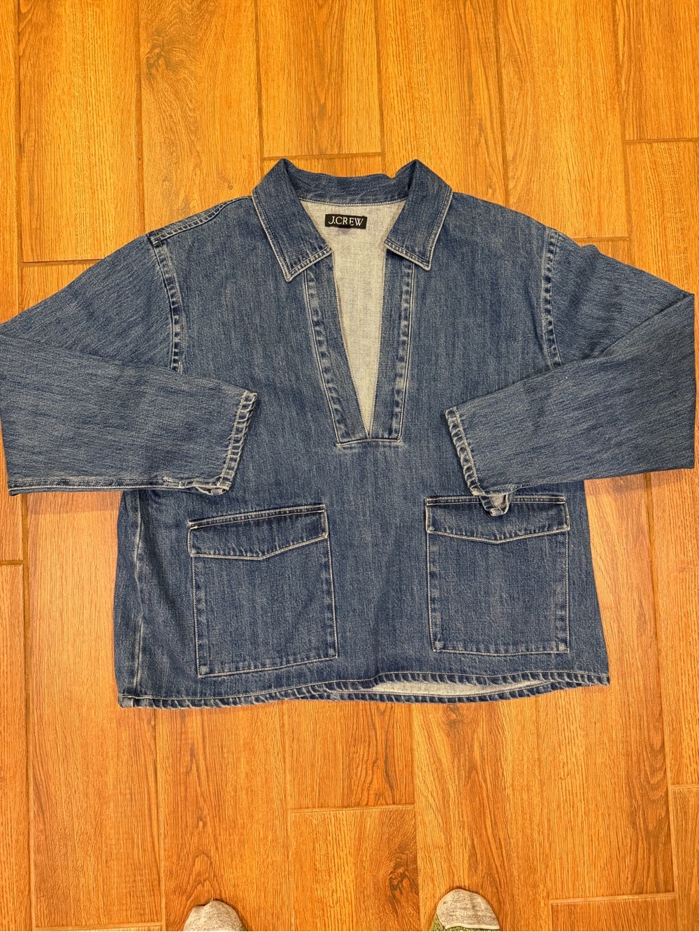 J.Crew Indigo Denim Pullover Jacket